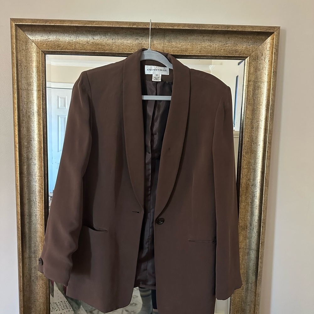 Jones New York Chocolate Brown Blazer